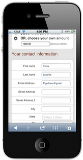 Mobile Form for Nonprofits